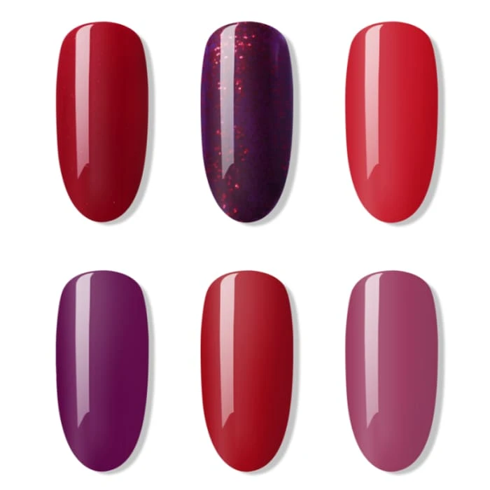 Bluesky Red Gel Polish Set 6 X 10ml 2 Bluesky Red Gel Polish Set 6 X 10ml - Image 2