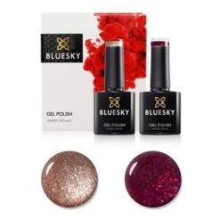 Bluesky Christmas Gel Polish Duo Set - Tinsel Toast & Ruby Ritz