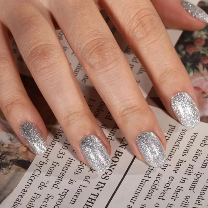 Bluesky Dazzling Platinum Gel Polish - BDP08 - Silver Rally 4 Bluesky Dazzling Platinum Gel Polish - BDP08 - Silver Rally - Image 4