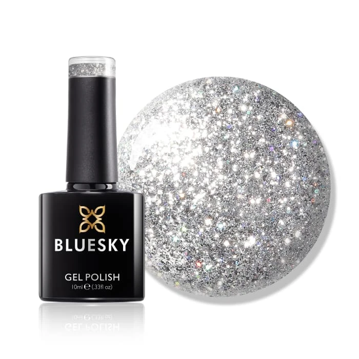 Bluesky Dazzling Platinum Gel Polish - BDP08 - Silver Rally 1 Bluesky Dazzling Platinum Gel Polish - BDP08 - Silver Rally