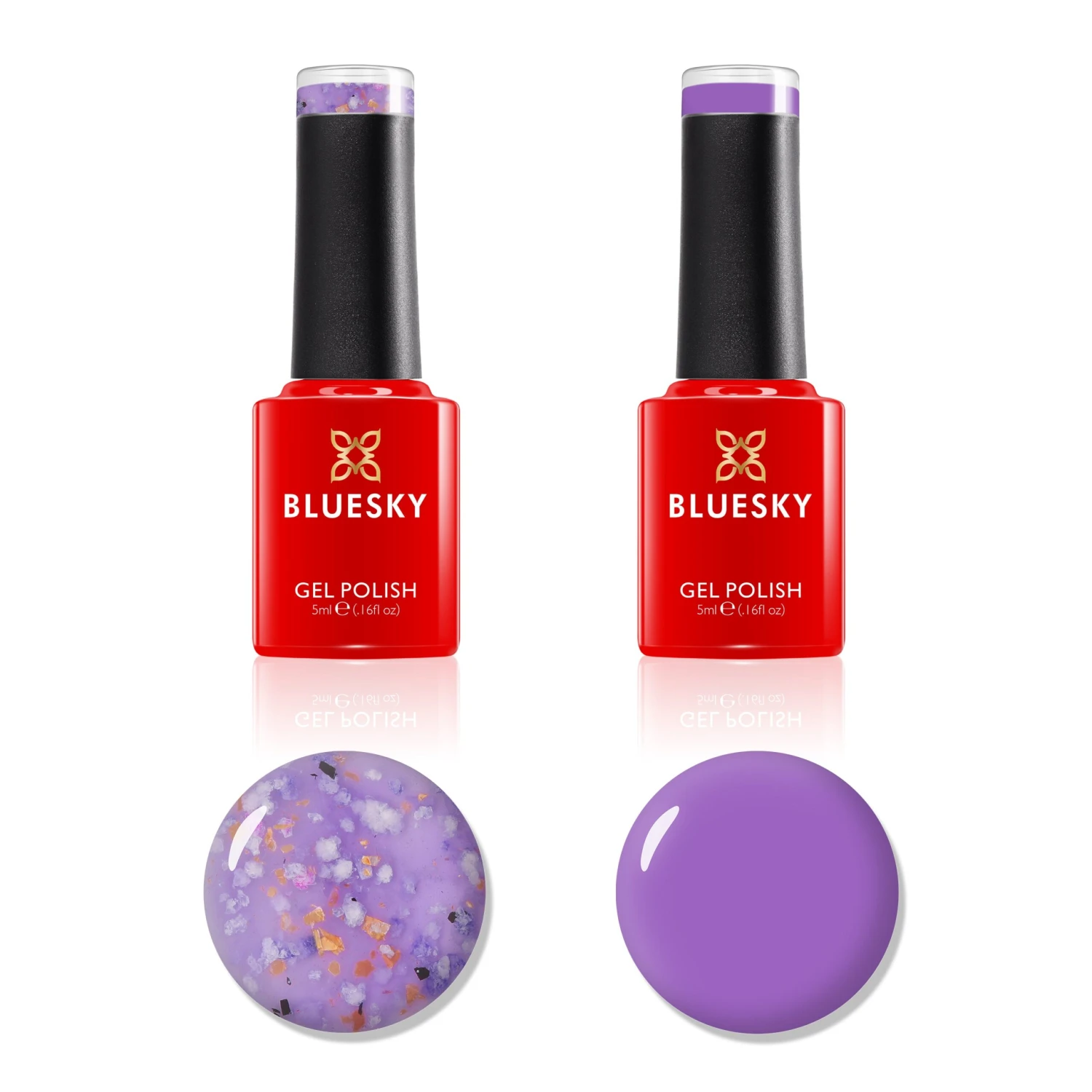 Bluesky Gel Polish Mini Duo - Flower Gel - Purple 1 Bluesky Gel Polish Mini Duo - Flower Gel - Purple