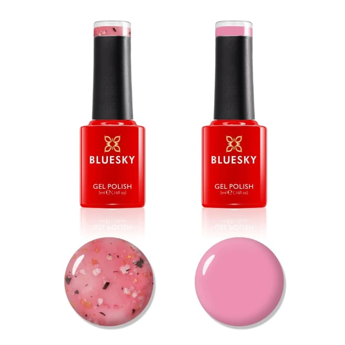 Bluesky Gel Polish Mini Duo - Flower Gel - Pink 1 Bluesky Gel Polish Mini Duo - Flower Gel - Pink