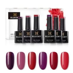 Bluesky Red Gel Polish Set 6 X 10ml