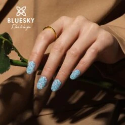 Bluesky Gel Polish - Glitter Neon 02 - Pale Blue -Bluesky Cosmetics GLITTERNEON02
