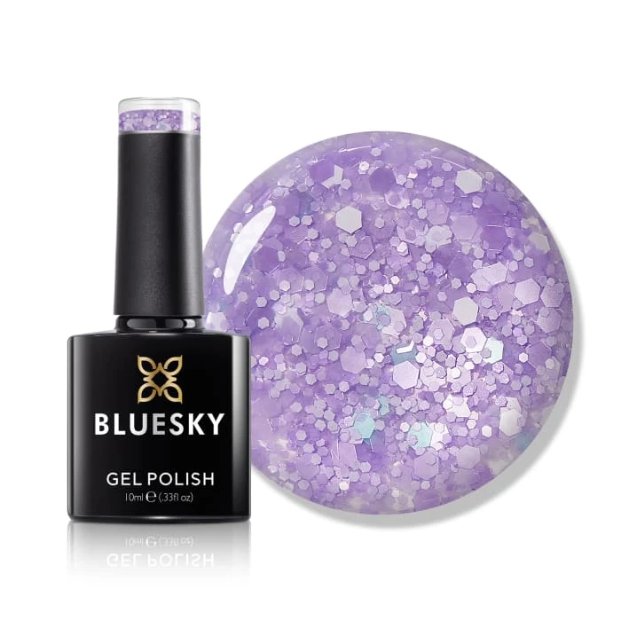 Bluesky Gel Polish - Glitter Neon 13 - Purple 1 Bluesky Gel Polish - Glitter Neon 13 - Purple