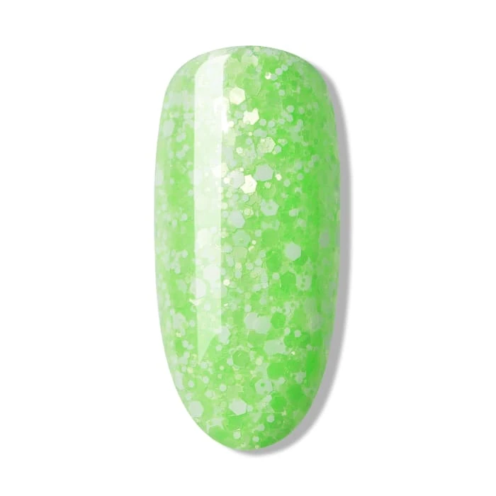 Bluesky Gel Polish - Glitter Neon 06 - Lime Green 3 Bluesky Gel Polish - Glitter Neon 06 - Lime Green - Image 3