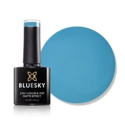 Bluesky 2 In 1 Matte Colour & Top Gel Polish - LBM02 - Mandarin Blue