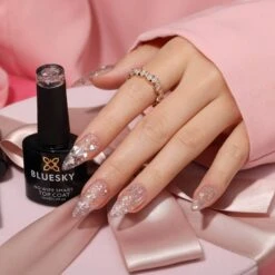 No Wipe Top Coat - Heart Romance - 10ml Gel Polish -Bluesky Cosmetics LRH01 02