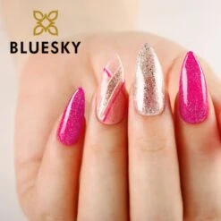 Bluesky No Wipe Glitter Top Coat - GTC02 - Make A Wish -Bluesky Cosmetics MakeAWishGTC