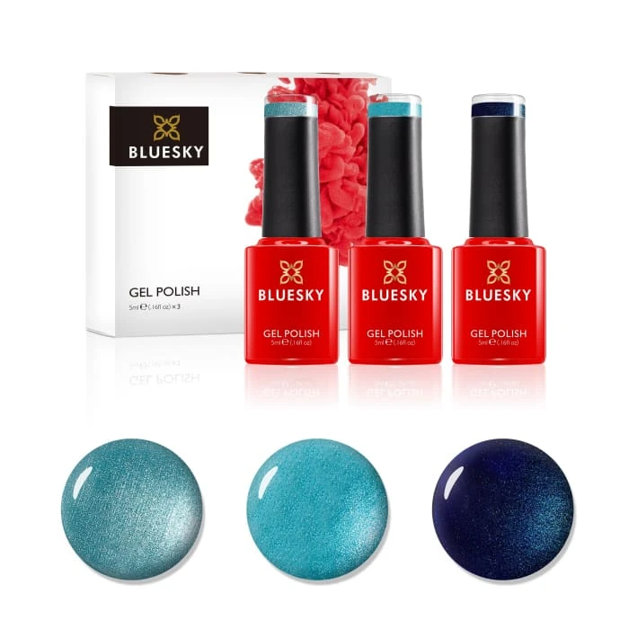 Bluesky Mini Trio Set Teals - 5ml 1 Bluesky Mini Trio Set Teals - 5ml
