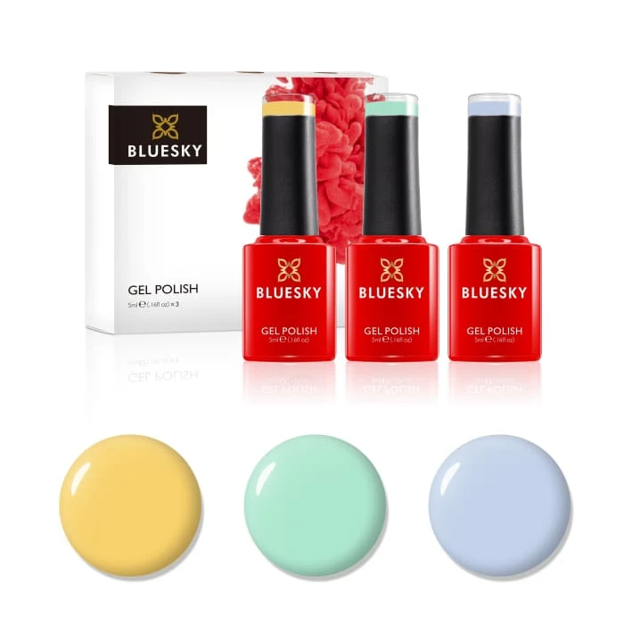 Bluesky Mini Trio Set Rainbow Pastels - 5ml 1 Bluesky Mini Trio Set Rainbow Pastels - 5ml