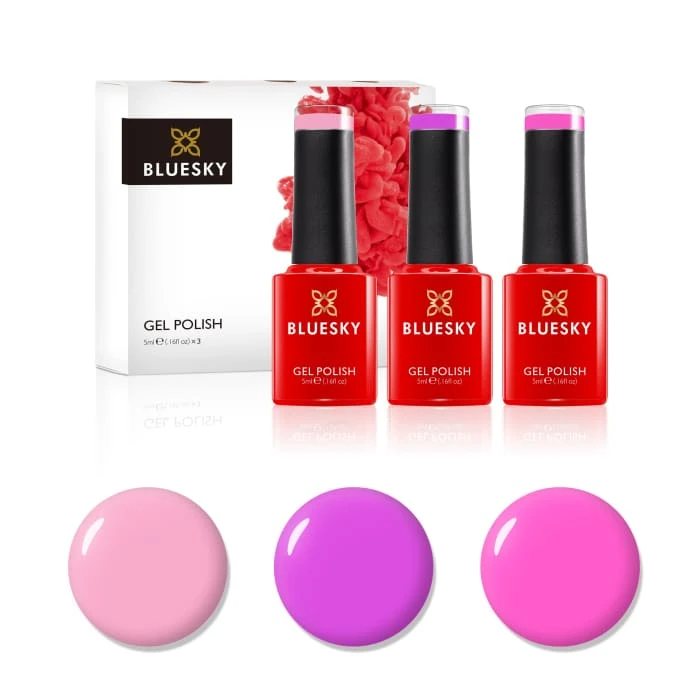 Bluesky Mini Trio Set Candy Pinks - 5ml 1 Bluesky Mini Trio Set Candy Pinks - 5ml