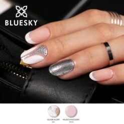 Bluesky Gel Polish - NUDE KNICKERS - 80565 -Bluesky Cosmetics NudeKnickersandMetallicSparkleGelPaint