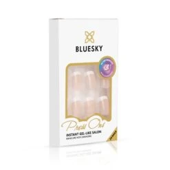 Square Classic French Tip - Press On Nails Set -Bluesky Cosmetics PRESSONS03 SWATCH