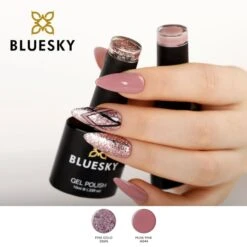 Bluesky Gel Polish Set - Anniversary Set 4 -Bluesky Cosmetics bluesky gel polish anniversary set 4 at home dusky glitter light pale pink blueskycosmetics cosmetics nail care 739