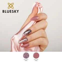 Bluesky Gel Polish Set - Anniversary Set 4 -Bluesky Cosmetics bluesky gel polish anniversary set 4 at home dusky glitter light pale pink blueskycosmetics cosmetics nail manicure 681
