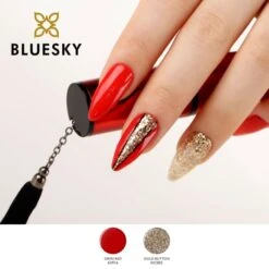 Bluesky Gel Polish Set - Anniversary Set 6 -Bluesky Cosmetics bluesky gel polish anniversary set 6 glitter gold red blueskycosmetics cosmetics nail manicure 370