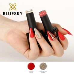 Bluesky Gel Polish Set - Anniversary Set 6 -Bluesky Cosmetics bluesky gel polish anniversary set 6 glitter gold red blueskycosmetics cosmetics nail 172