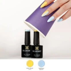 Bluesky Gel Polish Set - Anniversary Set 7 -Bluesky Cosmetics bluesky gel polish anniversary set 7 blue pale yellow pastel blueskycosmetics cosmetics nail violet 215
