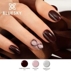 Bluesky Gel Polish - CHESTNUT PURPLE - A077 -Bluesky Cosmetics bluesky gel polish chestnut purple a077 autumn dark plum solid cosmetics nail manicure 363