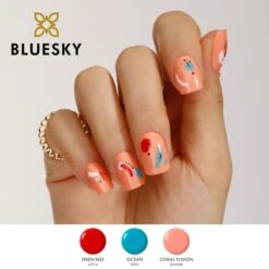 Bluesky Gel Polish - CORAL FUSION - BSH008 -Bluesky Cosmetics bluesky gel polish coral fusion bsh008 km1080 light orange pastel cosmetics nail manicure 883