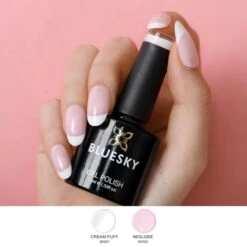 Bluesky Gel Polish - CREAM PUFF - 80501 -Bluesky Cosmetics bluesky gel polish cream puff 80501 french light solid white cosmetics nail pink 313 dfb9963f 45a9 4c71 803b bf973a094438